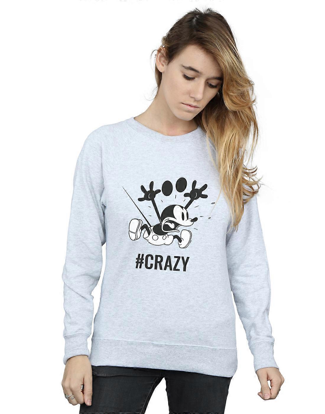 Disney Women's Mickey Mouse #Crazy Sweatshirt