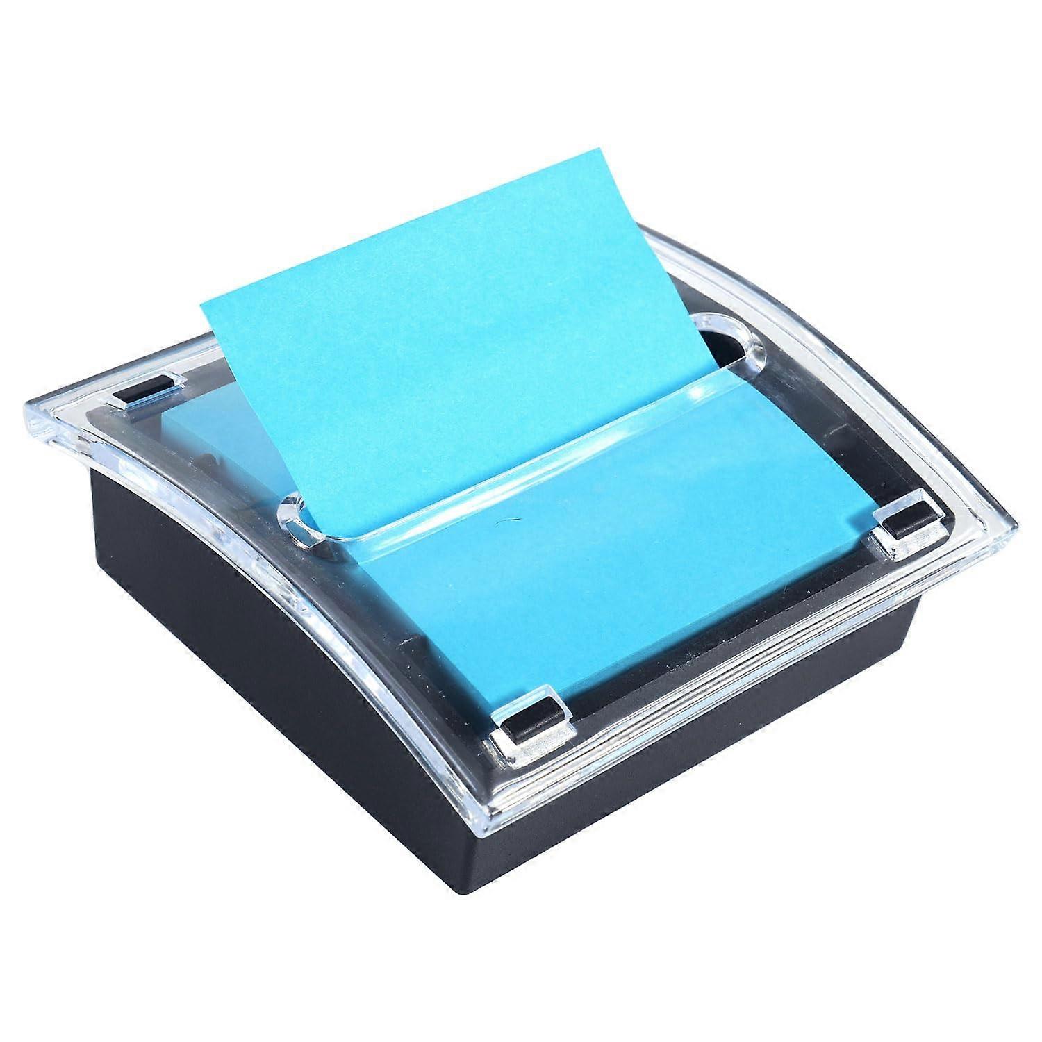 Sticky Note Dispenser with 400 Blue 3x3 Pop Up Notes for Office Desk Durable Quick Access Design