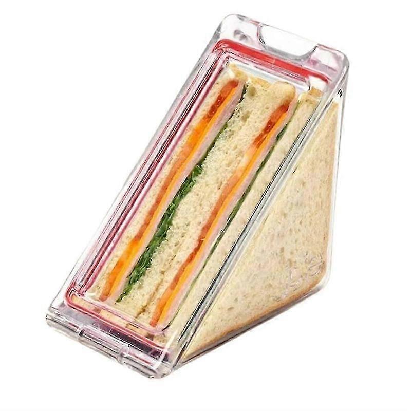 Clear triangle plastic container for sandwiches and cheese