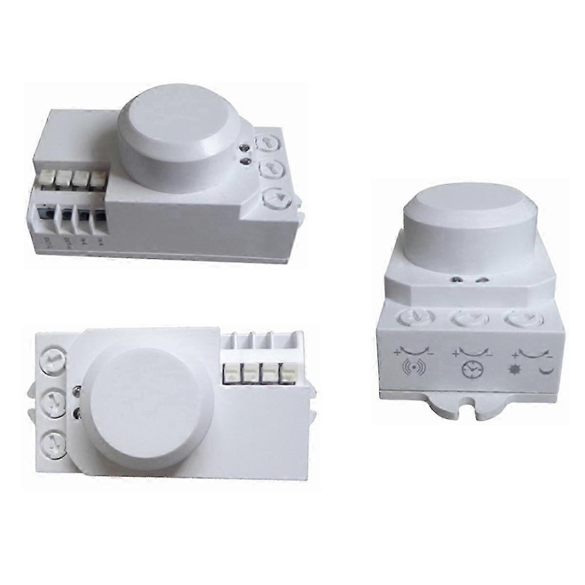 5.8GHz Microwave Radar Sensor Switch Knob Adjustment LED Light Sensor Switch Human Motion Detector