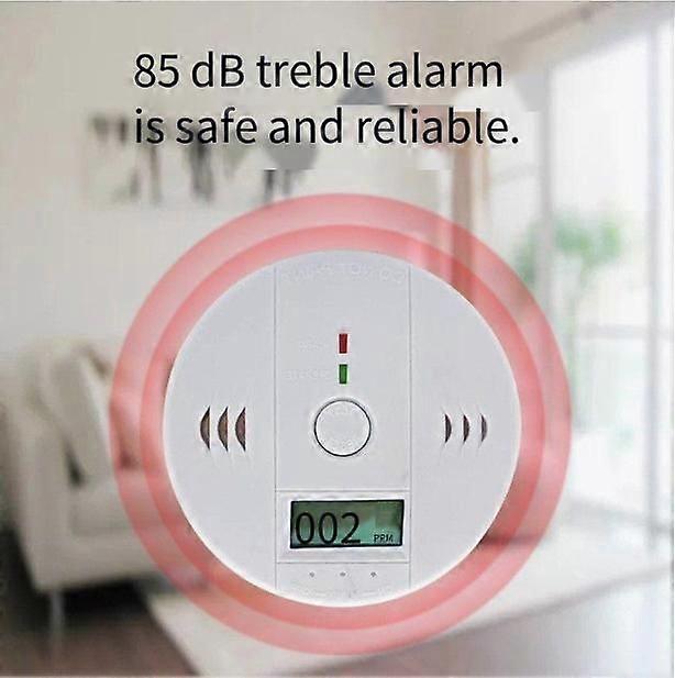 Rilevatore di fumo, rilevatore di incendio, sistema di allarme di sicurezza domestica (bianco)