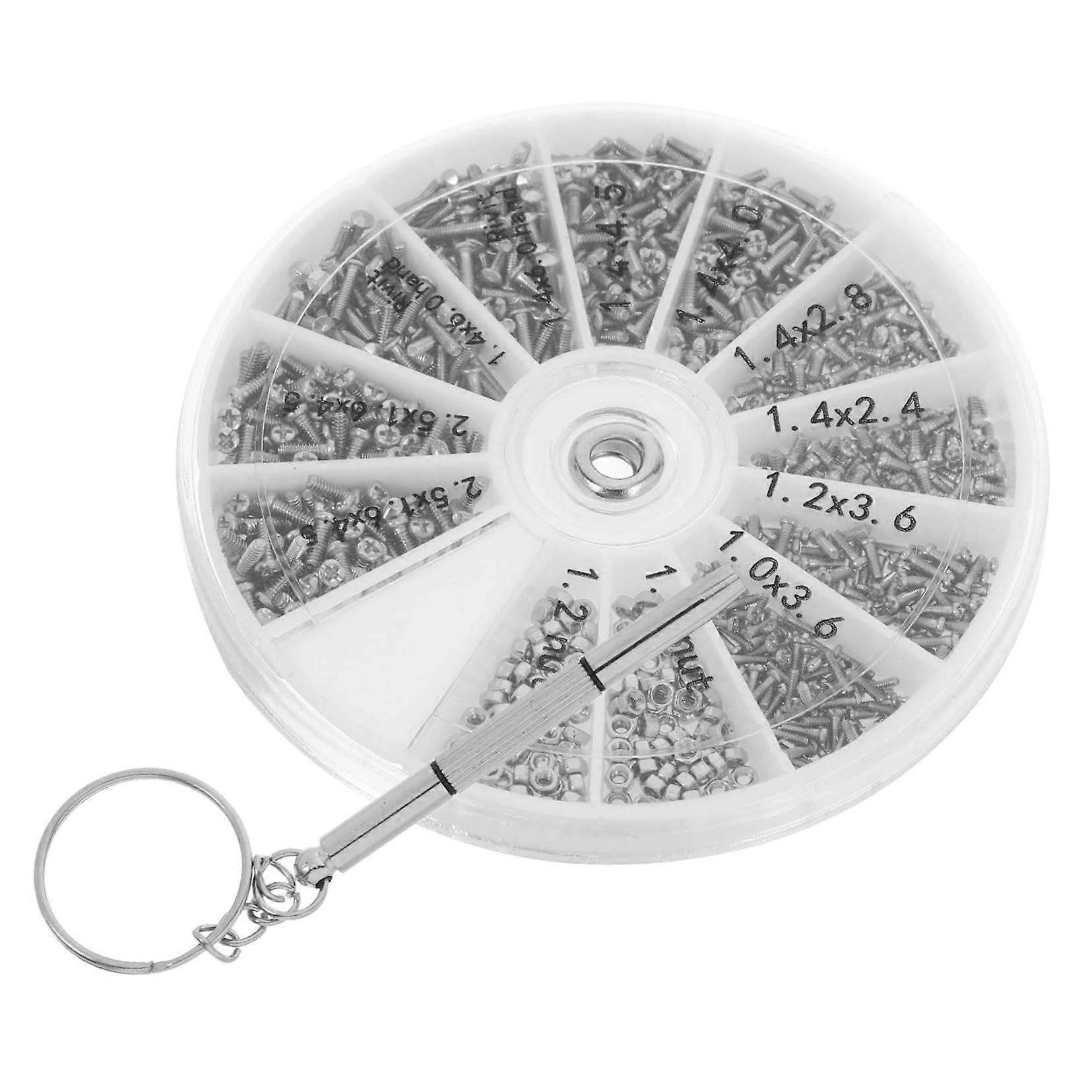 Watch  Kit with Mini Screwdriver and Screws for Eyeglass Fixes, Compact Stainless Tool Set