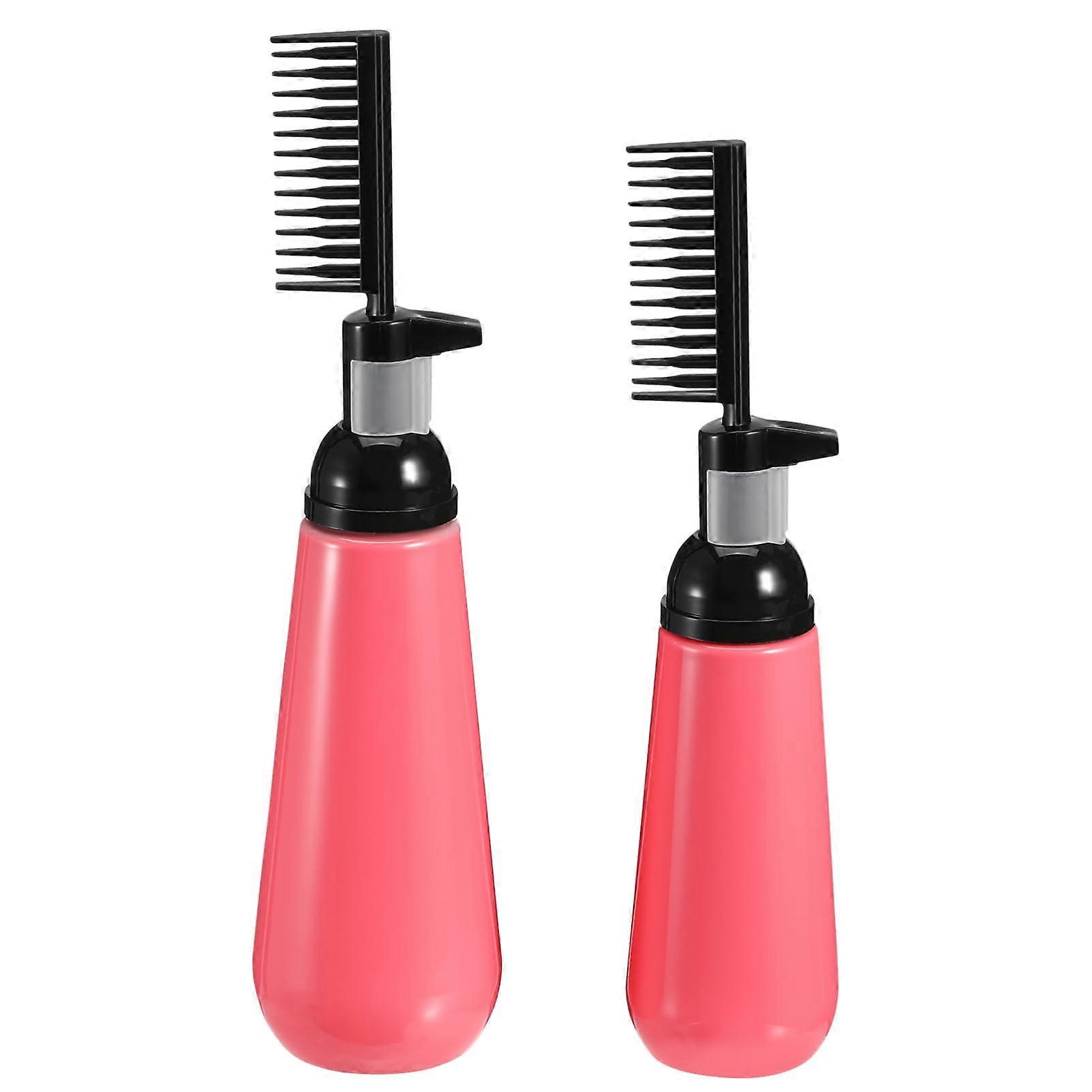 2pcs Hair Dye Applicator Bottle Set for Precision Root Touch Up and Even Color Distribution