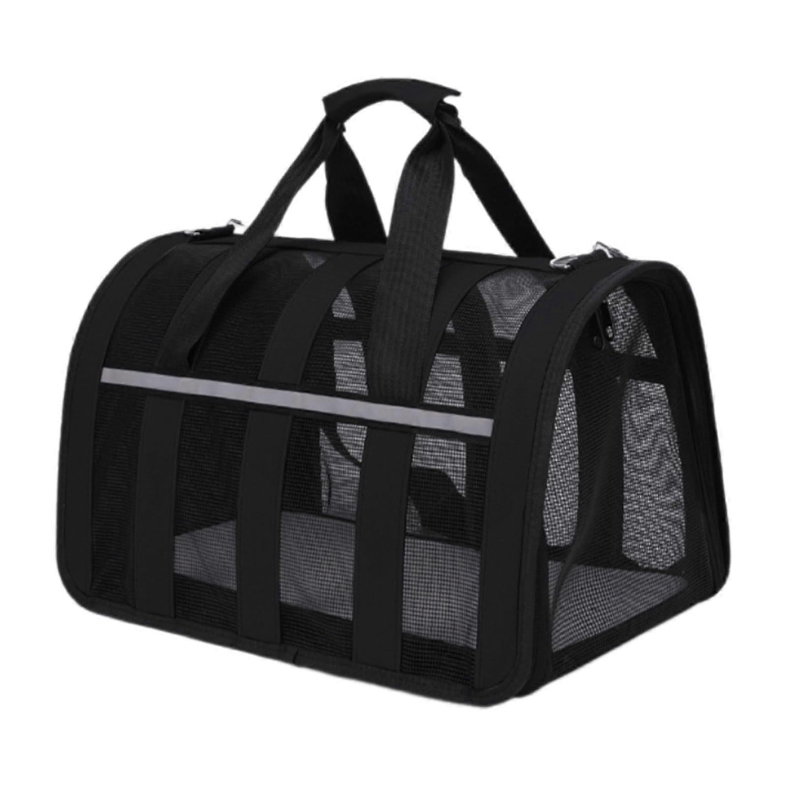 Large Capacity Pet Carrier with Soft Shoulder Strap for Comfortable Cat Travel