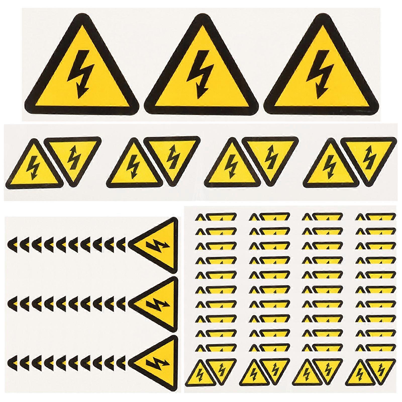 24Pcs Warning Stickers Adhesive Labels Electrical Shocks Hazard Warning Stickers