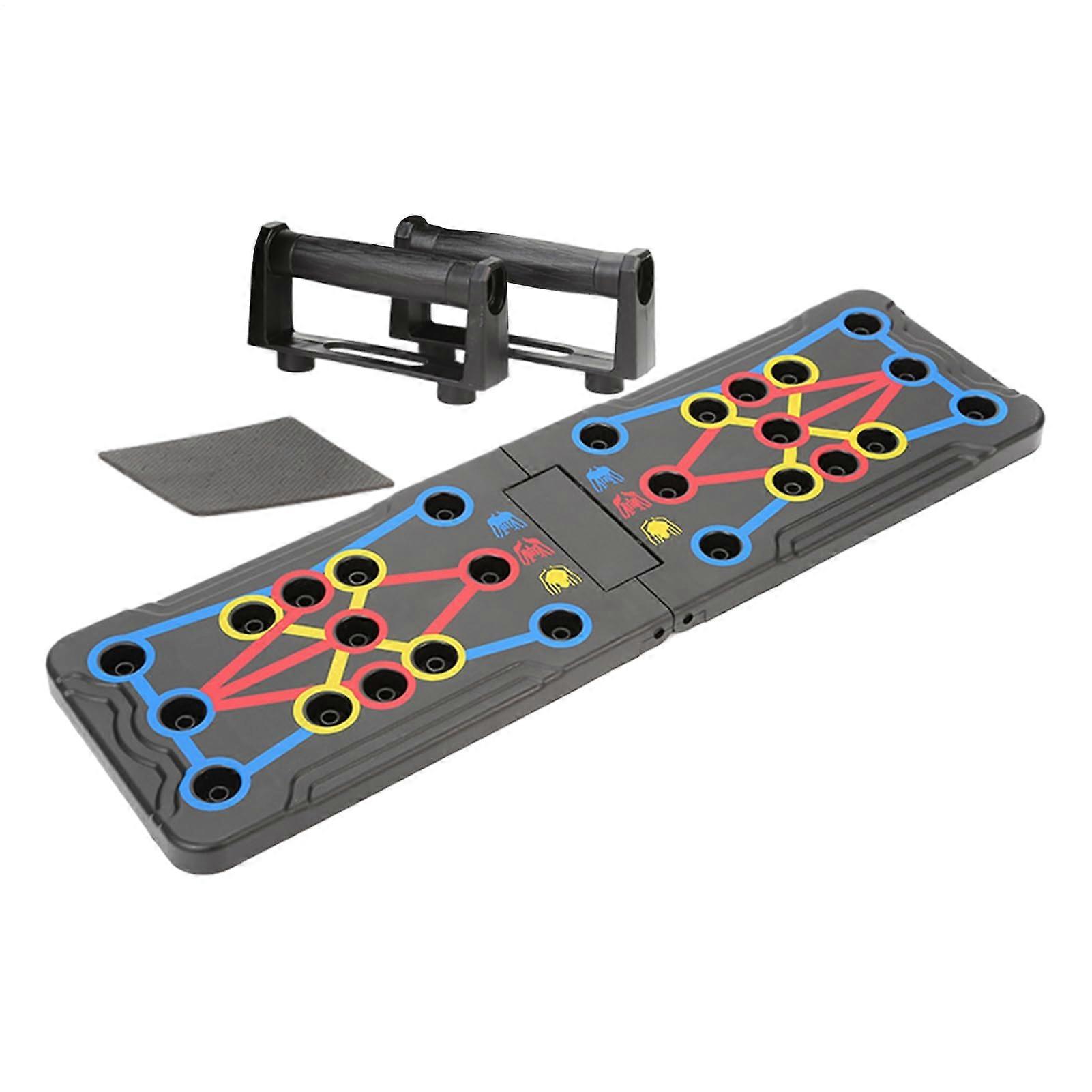 Push Up Board with AntiSlip Handles, Foldable MultiFunction Chest Workout Equipment