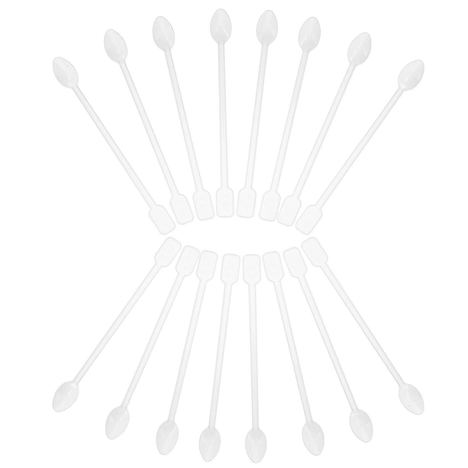 Double Sided Dessert for Coffee Stirring 500Pcs White