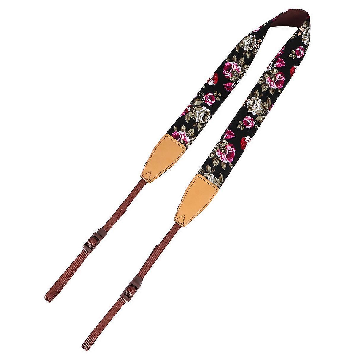 Camera Strap Crossbody Digital Strap for Camera Use 3Pcs Black Vintage Printed