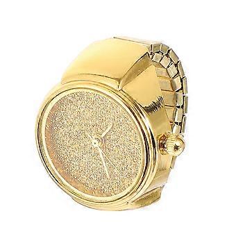 Finger Watch Ring with Quartz Movement for Daily Use Golden