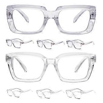 Women's Reading Glasses +1.75 Magnification, 4 Pack Lightweight Comfortable Readers for Near Vision