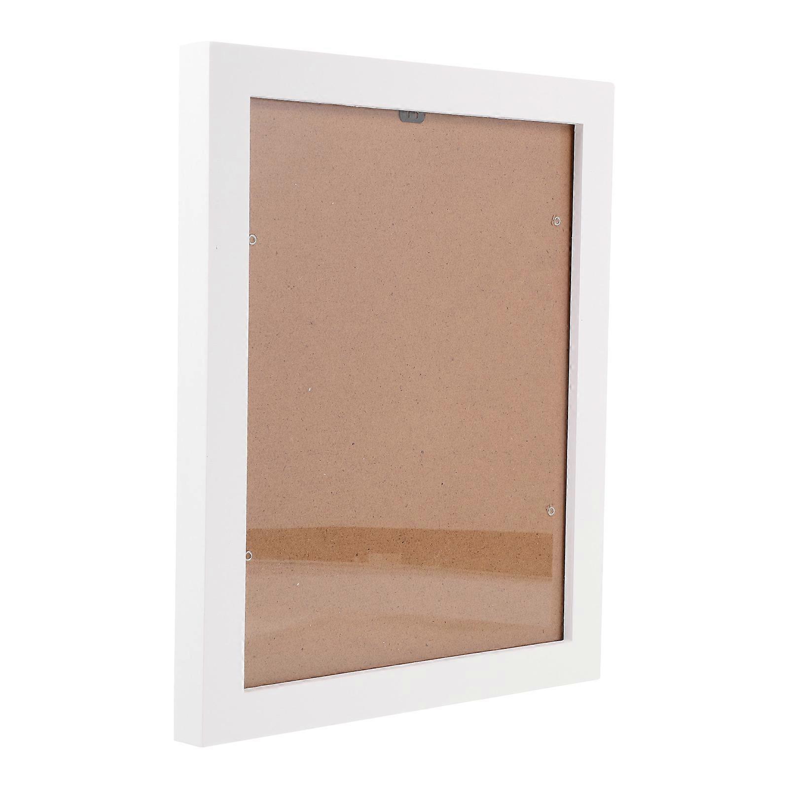 White Solid Wood Picture Frame for Display on Desktop Surface