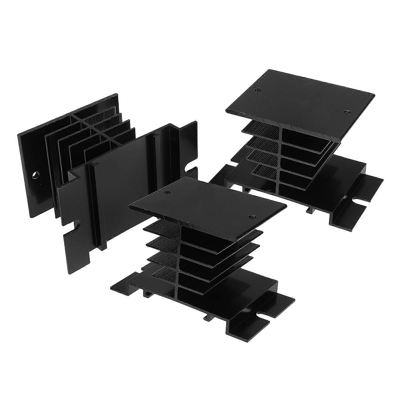 Cooling Fin for Solid State Relay Aluminum Heatsink Block 12Pcs Set