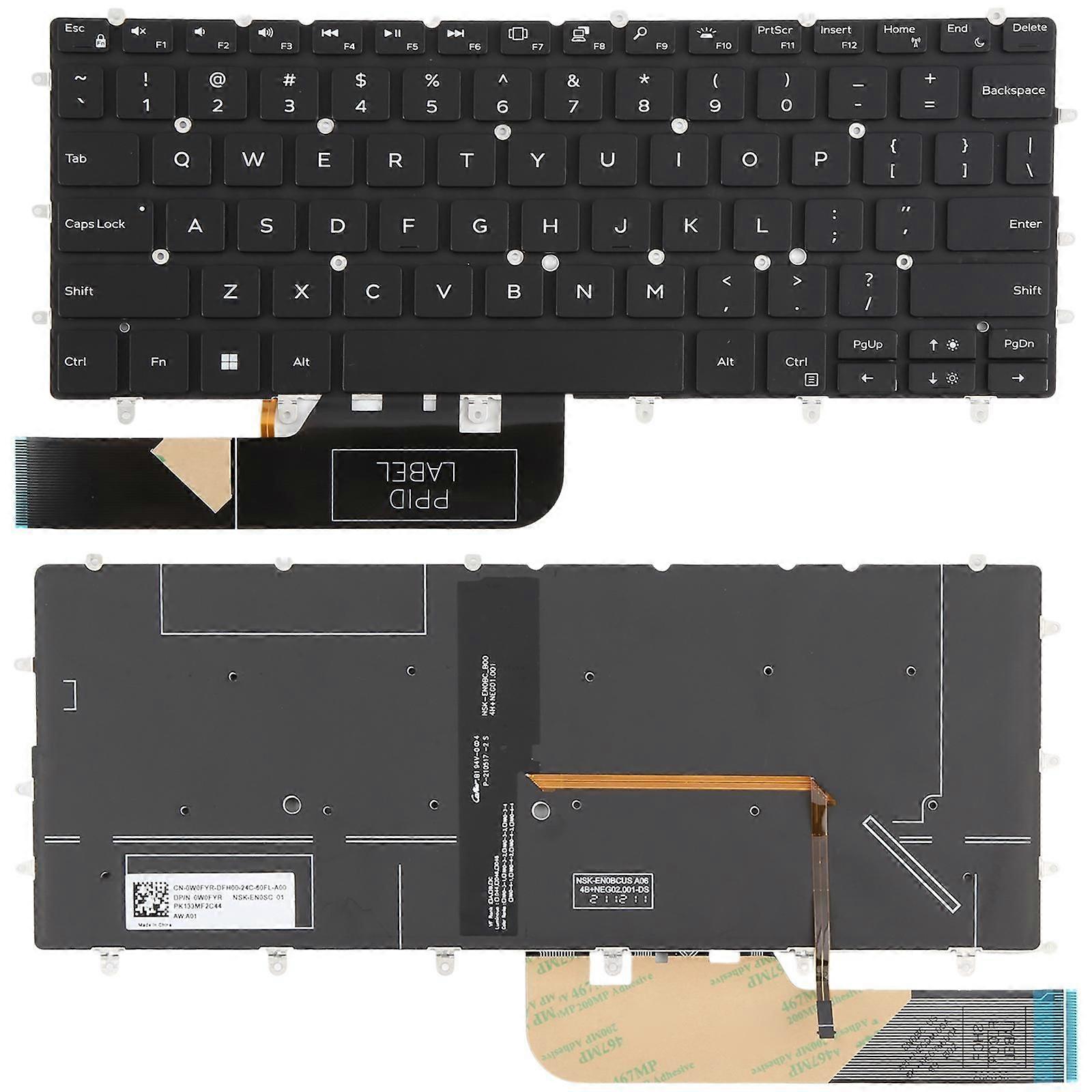 US Version Backlit Keyboard For Dell XPS 13