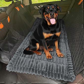 Autositzbezug für Hunde, Hundebett fürs Auto, Autositzschutz für Pkw, Lkw und SUVs (Dunkelgrau, 63 x 137 cm)