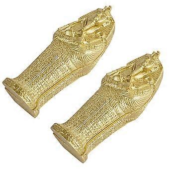 2pcs Altes Ägypten Pharao Form Ornament Desktop Schmuck Harz Handwerk