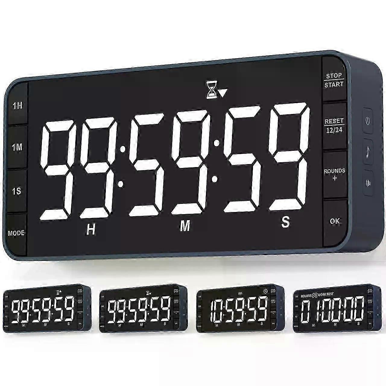 78 Large LED Magnetic Timer Rechargeable Adjustable Volume Countdown/Countup Timer compatible with Kitchen Classroom Kitchen Clock Timer