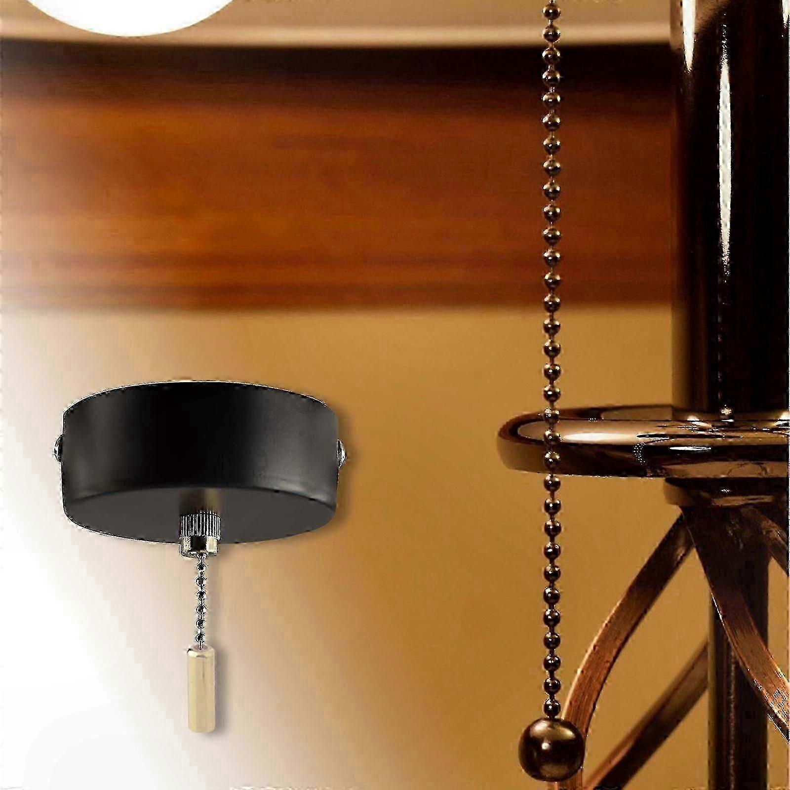 Metal Pull Chain Light Switch compatible Indoor Use, Sturdy Design with Simple Mounting Compatibility