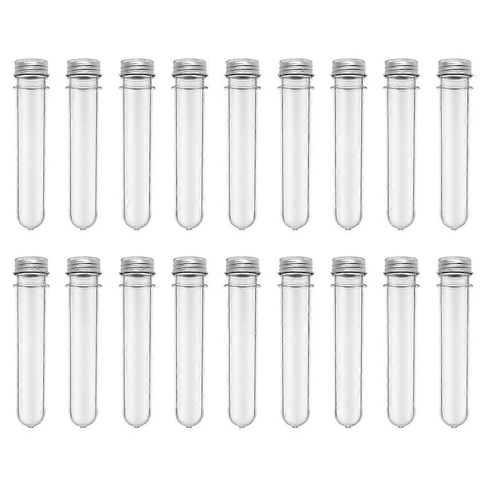 Plastic Tubes Cylindrical Tubes for Storage Use 36Pcs Silver