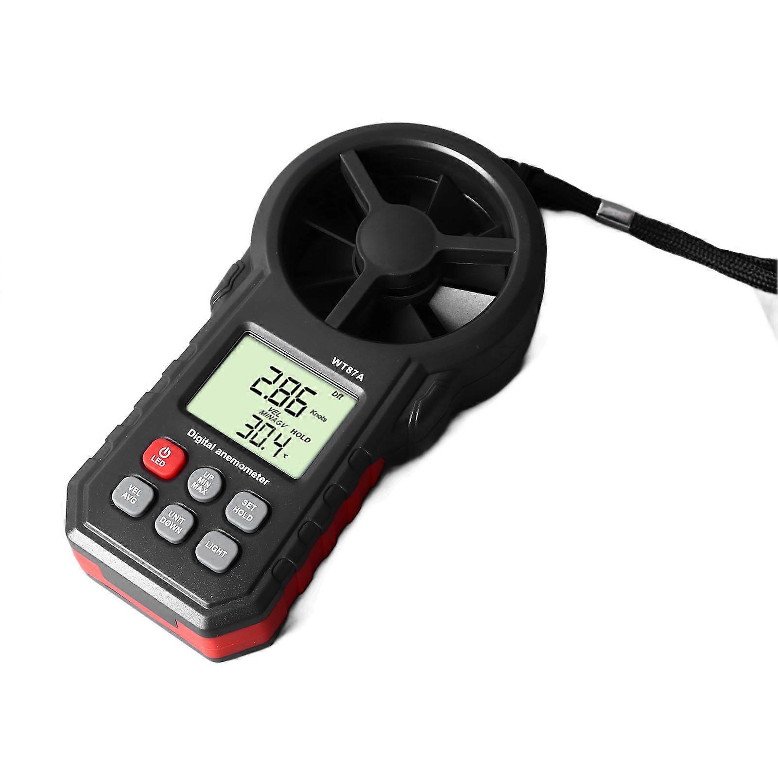 Digital Anemometer Wind Speed Sensor Wind Temperature Tester Meter LCD Display for Outdoor