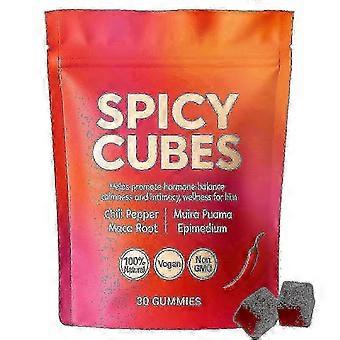 26-27S 30pcs Spicy Cubes Herbal Gummies, Natural Nutrition Chews for Warmth & Detox Support