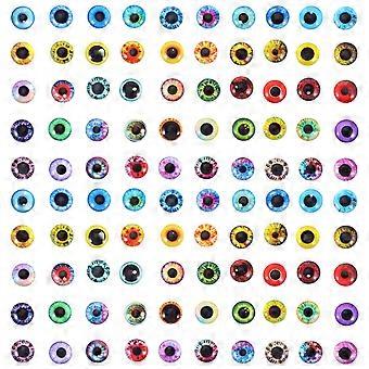 100 Pcs DIY Eyeball Patches Glass Eyeball Patches DIY Doll Fazendo suprimentos