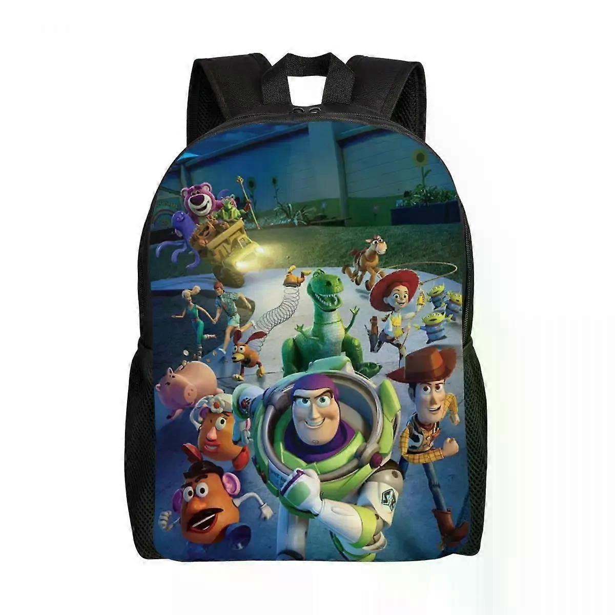 SJ2982 Toy Story Characters Backpack Women Men Casual Bookbag for School College Cartoon Bags