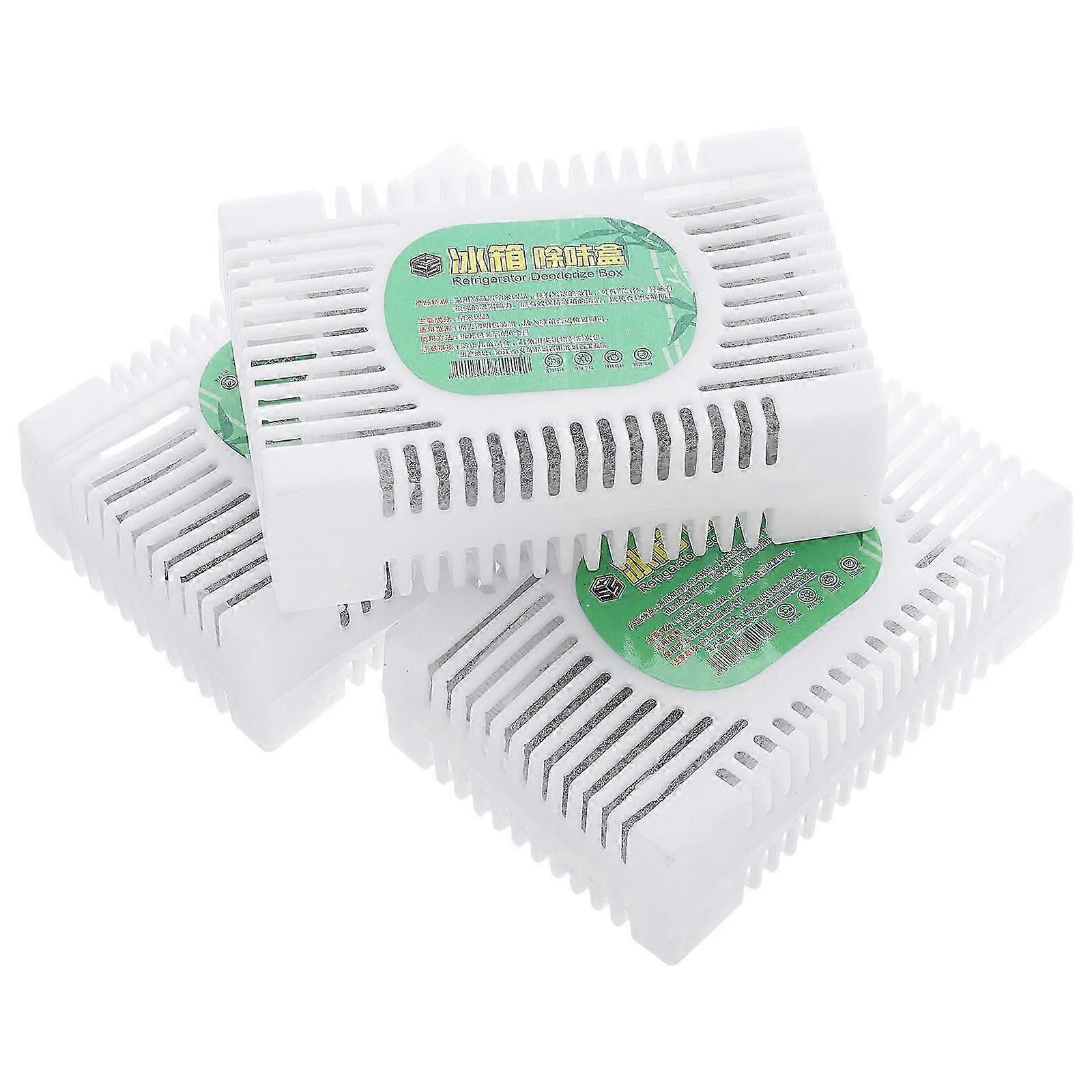 Refrigerator Odor Eliminator 3Pcs For Closet Basement Odor Removal White Rectangular