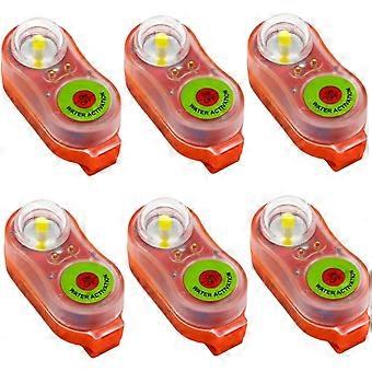 6pcs Life Jacket Light Emergency Signal Light Locator Life Saving Signal Light Energy-Efficient Waterproof Portable