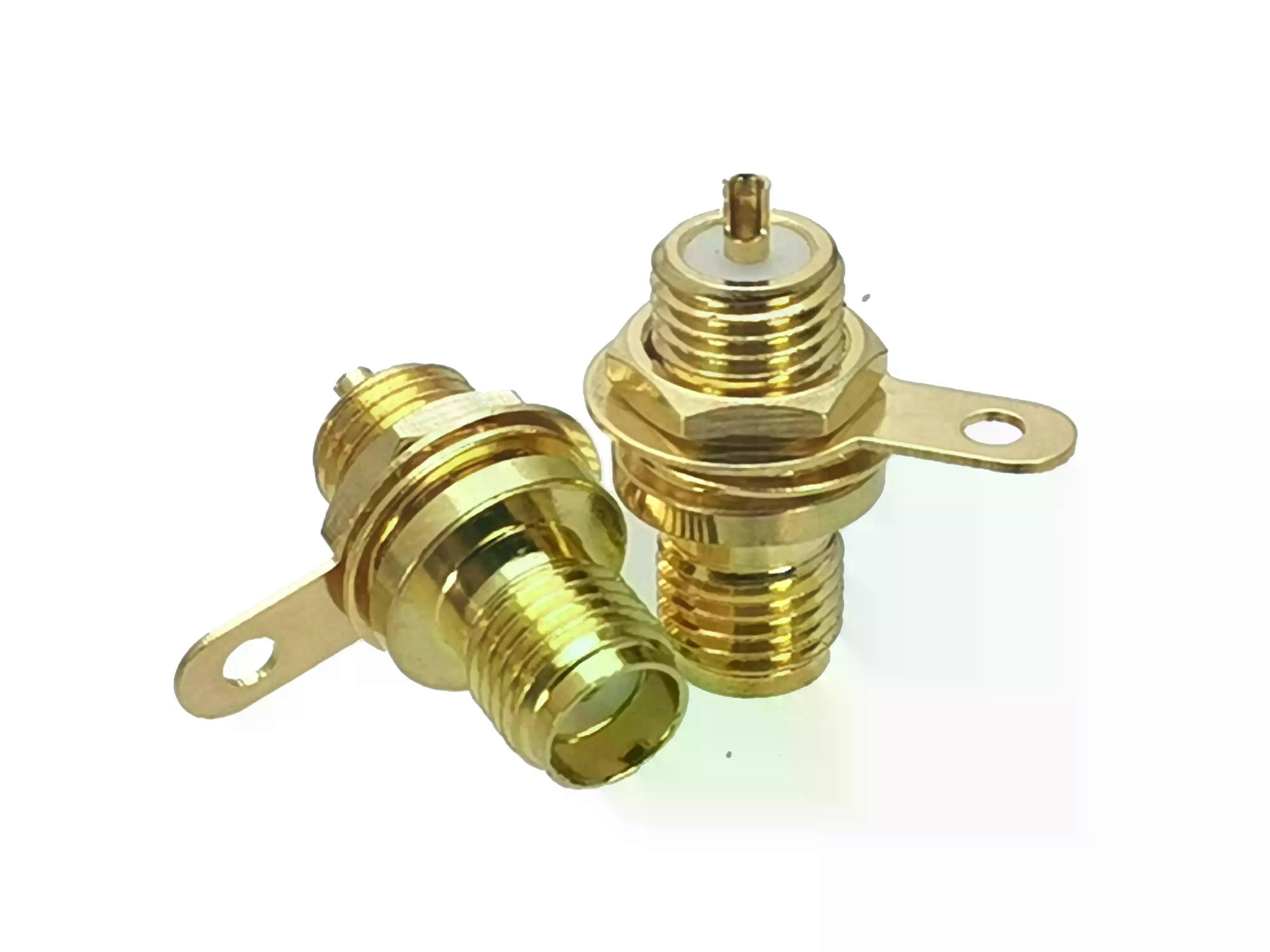 Stecker SMA-Buchse Mutter Schottgriff Ltplattenmontage gerade