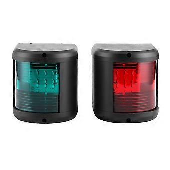 12V LED-Navigationslicht wasserdichte grüne Steuerbord-rote Backbord-Seitenlampe für Marineboot-Yacht schwarze Schale