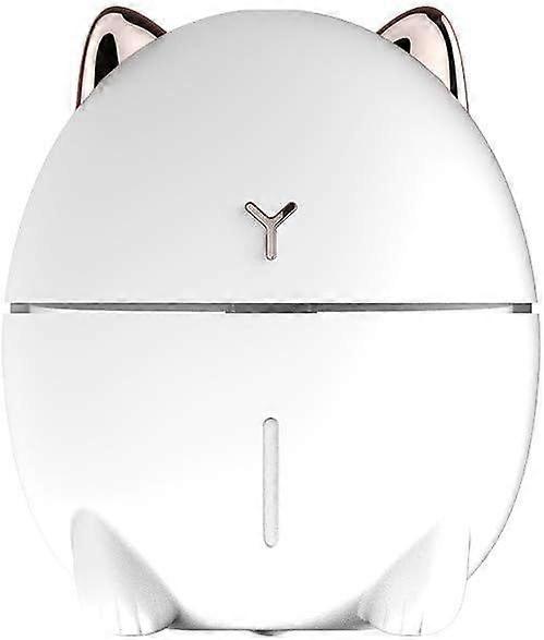 (white)Essential Oil Diffuser 200ml Humidifier Quiet Diffuser Smart Auto Shut-off Mini Cute USB Cat for
