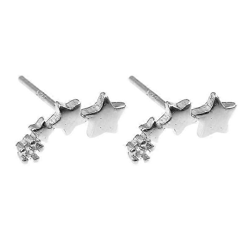 1pair Silver Star Earring Studs