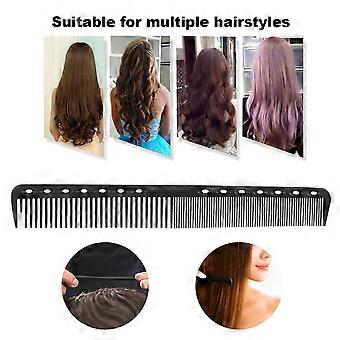 12pcs Carbon Fiber Combs Hair Cutting Comb Hair Shearing Comb Haircut Supplies Accessories for Men Women (Black)