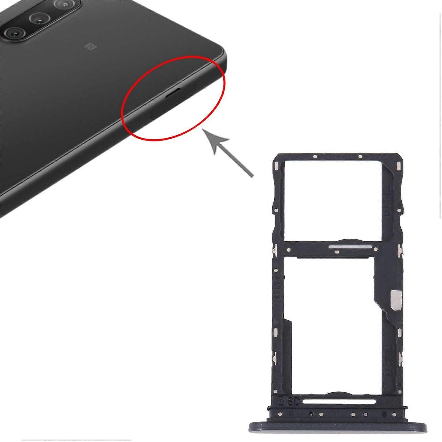 Sony Xperia 10 IV Çift SIM + Micro SD Kart Tutucu Tepsi Yedek Parçası Siyah