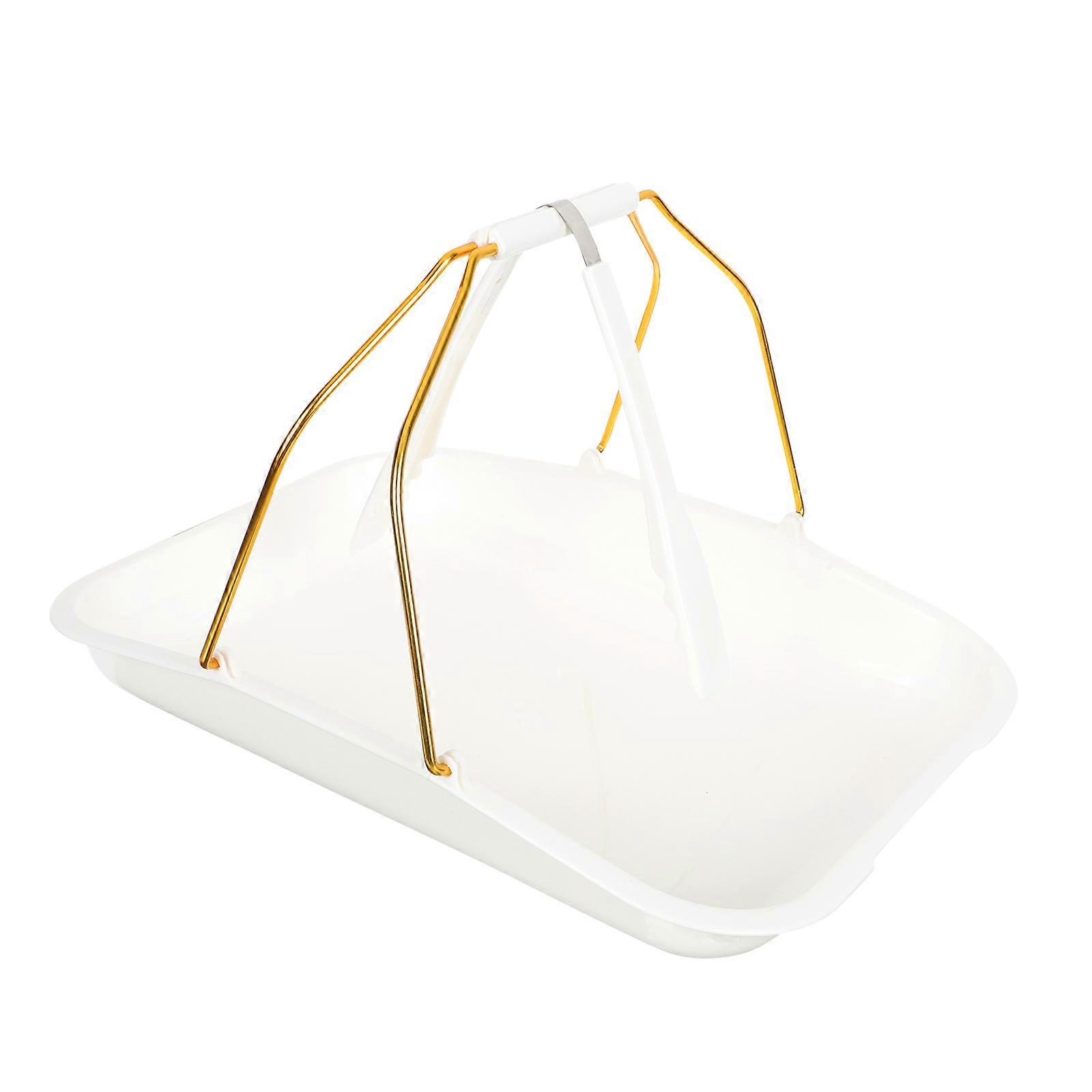 Bread Tray for Storage Use 1Set Rectangular Handheld Bread Serving Tray with Clamp