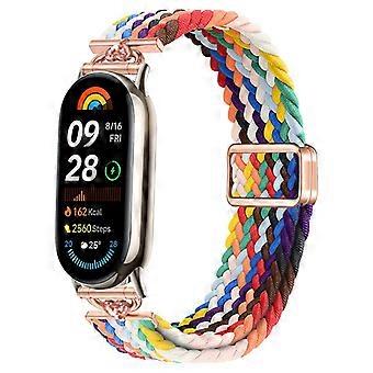 Urrem til Xiaomi Band 8/9/10, magnetisk spænde nylonflettet udskiftning