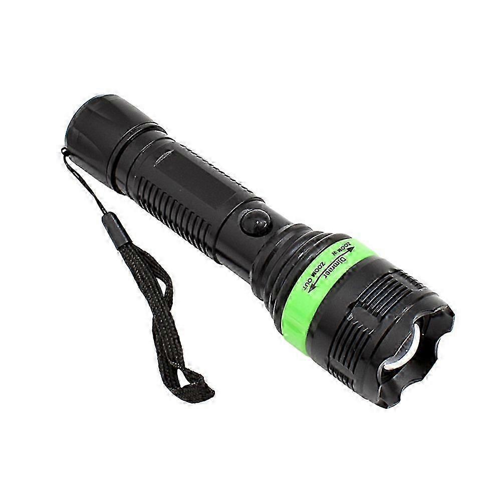 Outdoor Adventure Flashlight Zoom Function 1 Unit Green
