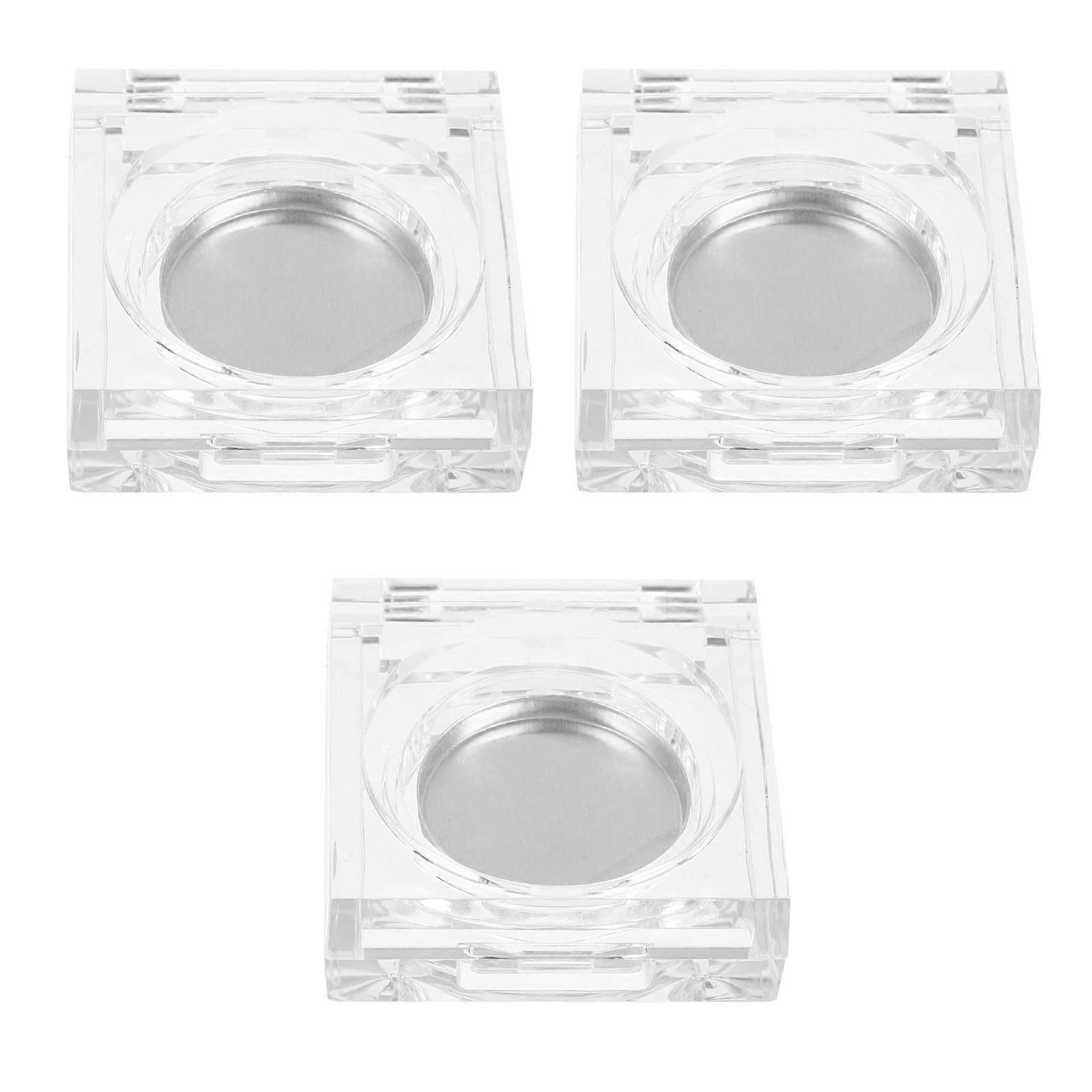 6Pcs Transparent Eyeshadow Plates Blusher Containers Sample Cosmetic Cases
