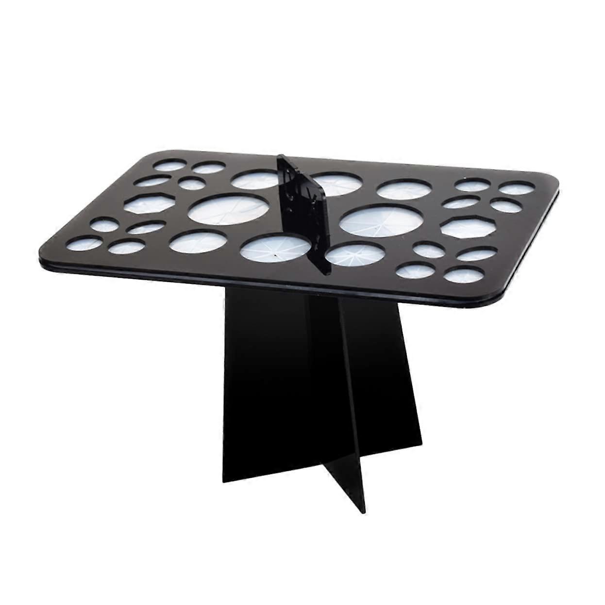 Makeup Brush Holder with Black Drying Rack for Faster Drying and Compact Storage Solution