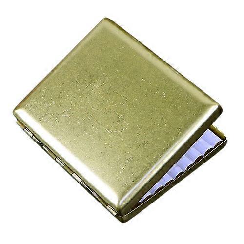 Embossed Brass Cigarette Case with Vintage Design