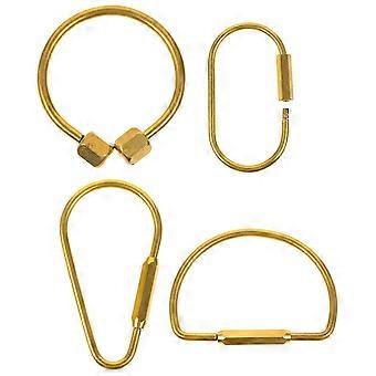 4PCS messing nøgleringe metal split ringe nøglering gør ringe DIY nøgleringe
