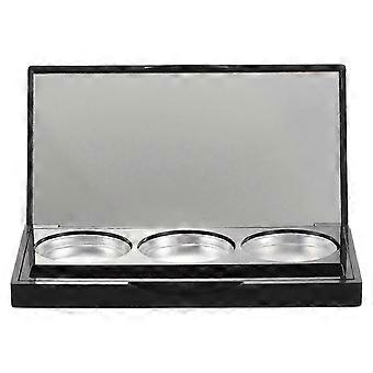 Paleta de maquillaje portátil de 3 piezas para guardar sombras de ojos y colorete