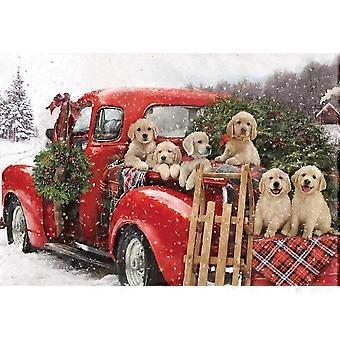 Puppies Holiday Ride Jigsaw Puzzle CYQL-1084