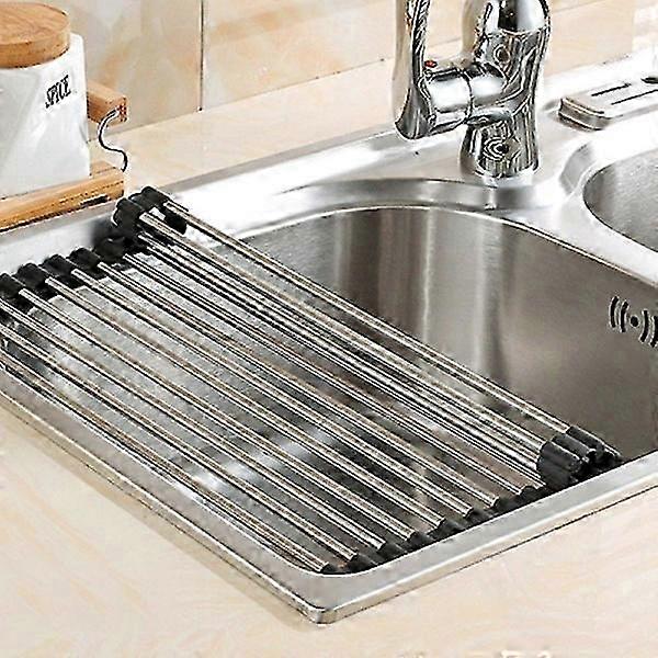 Rollable dish rack - 52x30 cm silver