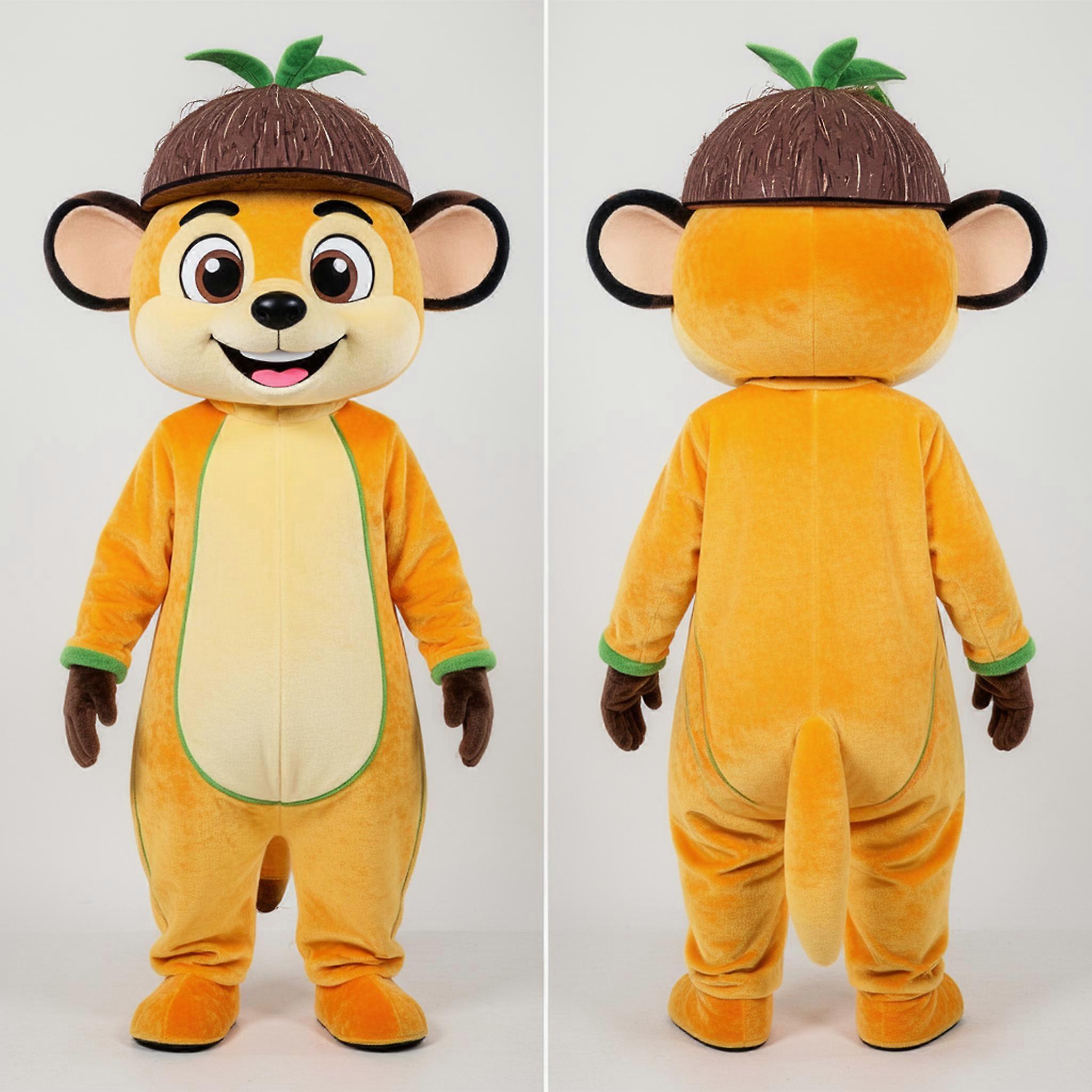 MASTICOT Yellow Coconut Hat Meerkat Mascot