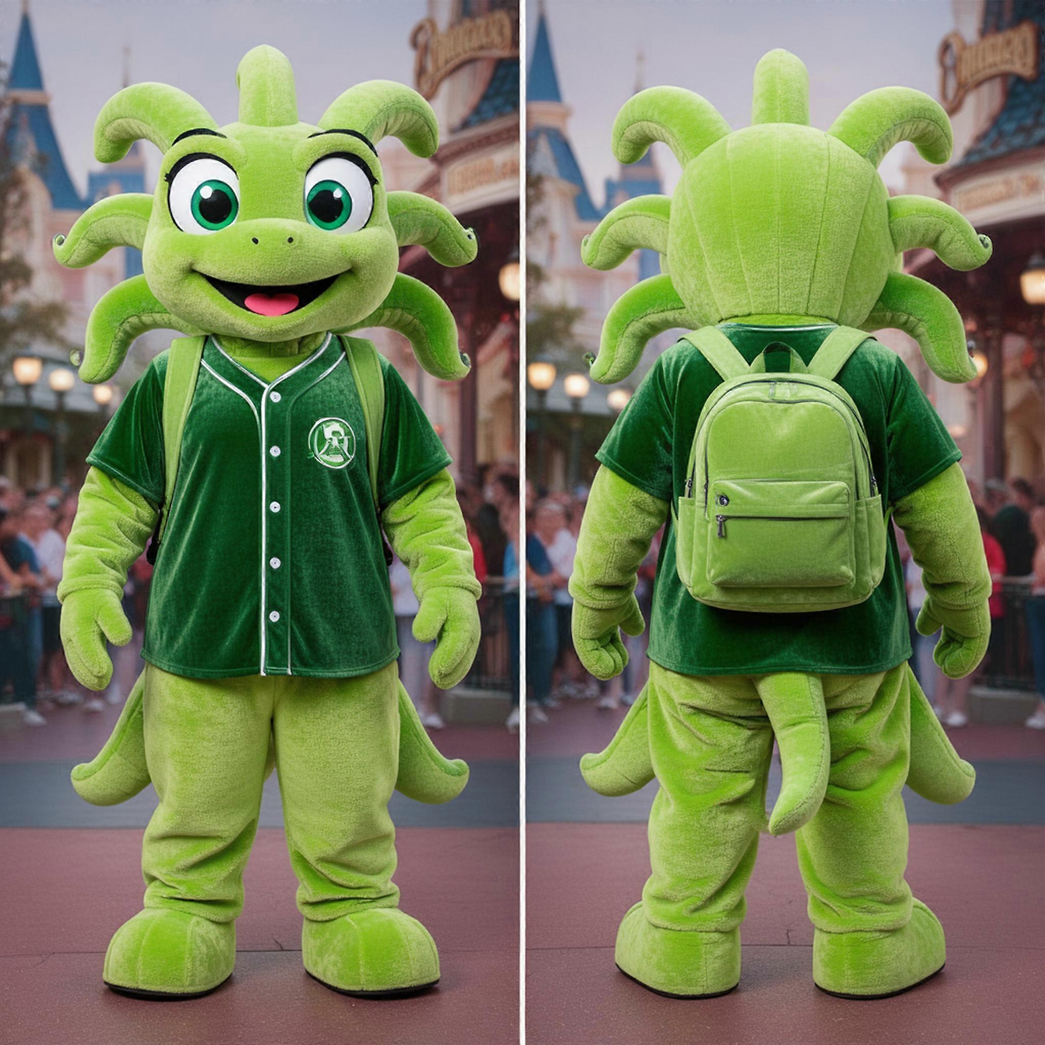 MASTICOT Lime Green Playful Hydra Mascot