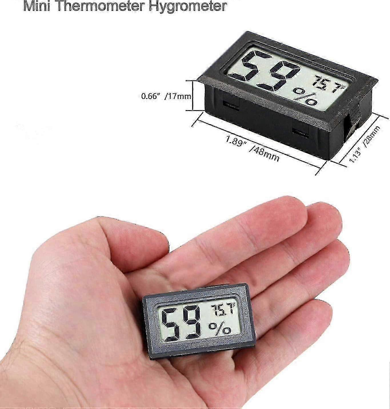 1-pack Mini Digital Humidity Mon With Temperature Sensor For C