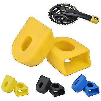 Yellow Rubber Crank Arm Protector, Fits Most Types of Bicycles, Sold as 1 Pair