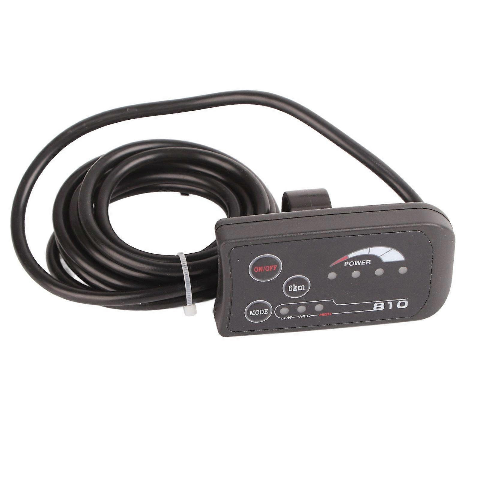 Electric Bicycle 810 LED Display With 5 Wire Cable Control Panel