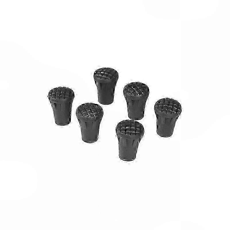 Replaceable Rubber Tips for Walking & Hiking Poles 6-Pack Trekking Pole Tips & Caps
